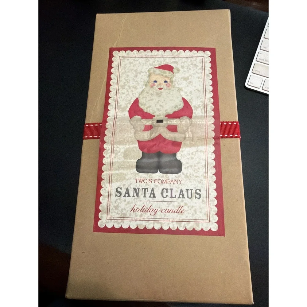 Two's Company Santa Clause Holiday Candle Figure Candle